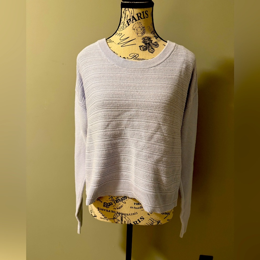 Lululemon lilac cotton cropped sweater